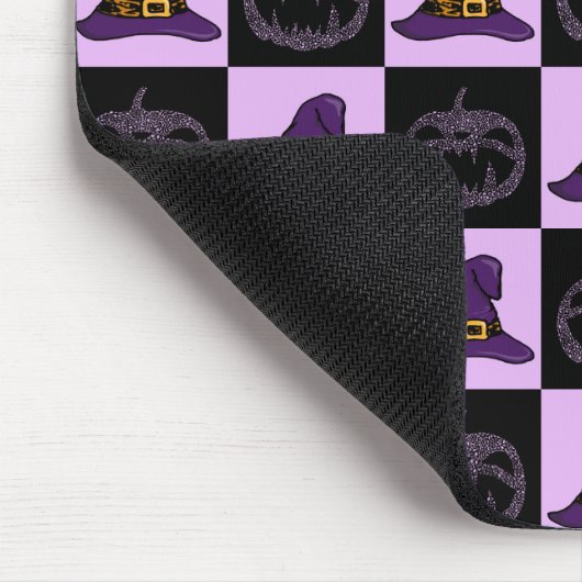 Halloween Witch Pet Pumpkin Face Spooky Pattern Muismat (Hoek)