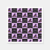 Halloween Witch Pet Pumpkin Face Spooky Pattern Servet (Voorkant)