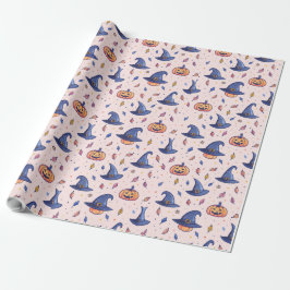 Halloween Witch Pet Pumpkin Wrapping Paper Cadeaupapier