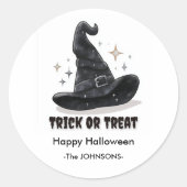 Halloween Witch Pet Spooky Design - Ronde Sticker (Voorkant)