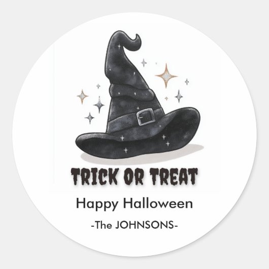 Halloween Witch Pet Spooky Design - Ronde Sticker (Voorkant)