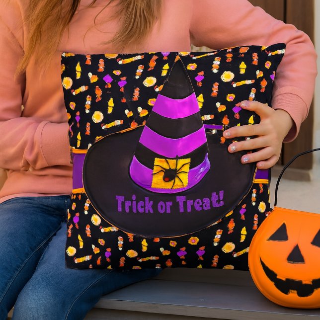 Halloween Witch Pet/Trick or treat Buitenkussen (Add cozy ambiance to your porch with outdoor Halloween Pillow)