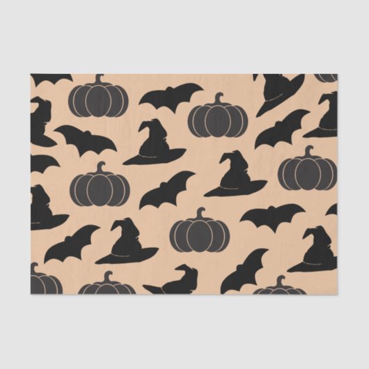 Halloween Witch Petten & Bats Tissuepapier (Voorkant)