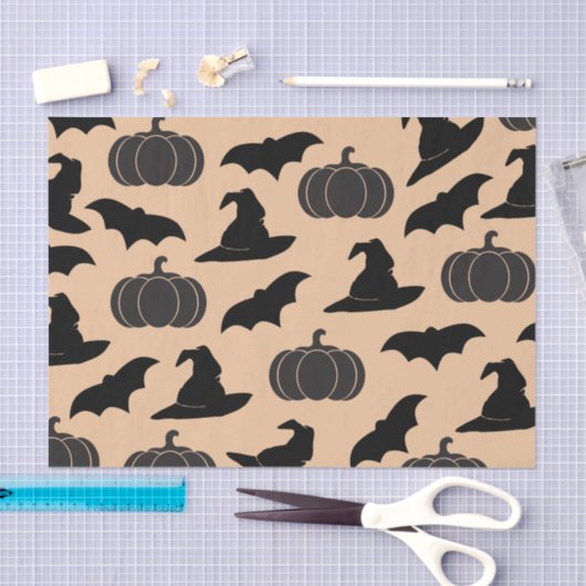 Halloween Witch Petten & Bats Tissuepapier (Craft)