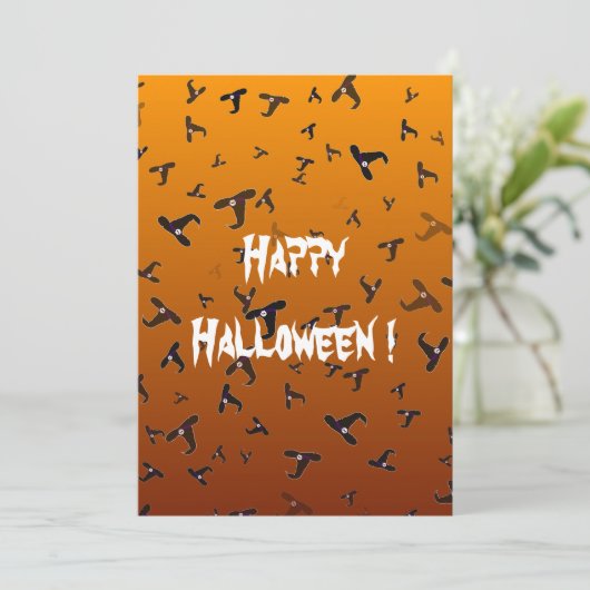 Halloween Witch Petten Flat Kaart (Staand voorkant)