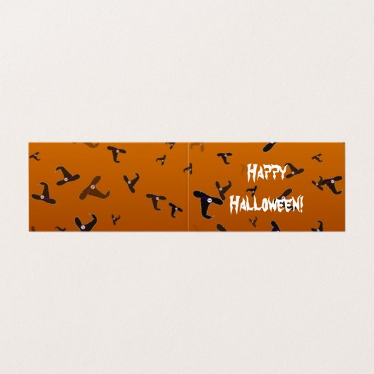 Halloween Witch Petten Folded Card Kaart (Buitenkant ongevouwen)