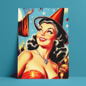 Halloween Witch Pin-Up Briefkaart