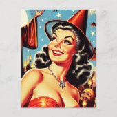  Halloween Witch Pin-Up Briefkaart (Voorkant)