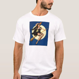 Halloween Witch Pin Up Girl T-shirt