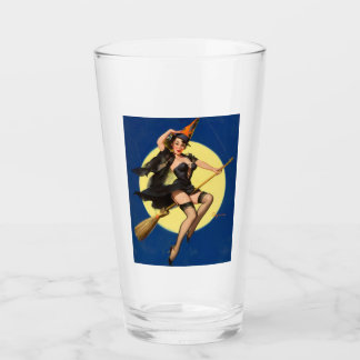 Halloween Witch Pin Up Girl Witch Glas