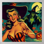  Halloween Witch Pin Up Poster (Voorkant)