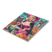 Halloween Witch Pin-up Tegeltje (Zijkant)
