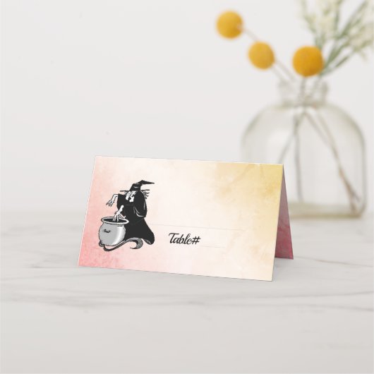 Halloween Witch Place Kaarten Plaatskaartje (Voorkant)