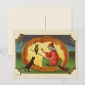  Halloween Witch Postard Briefkaart (Voorkant / Achterkant)
