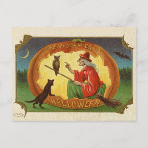 Halloween Witch Postard Briefkaart