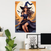Halloween Witch Poster (Thuiskantoor)