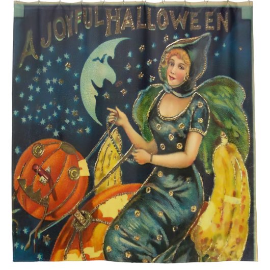 Halloween Witch Poster Douchegordijn (Voorkant)