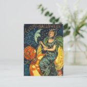 Halloween Witch Poster Feestdagenkaart (Staand voorkant)