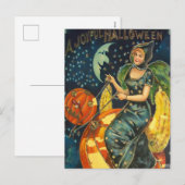 Halloween Witch Poster Feestdagenkaart (Voorkant / Achterkant)