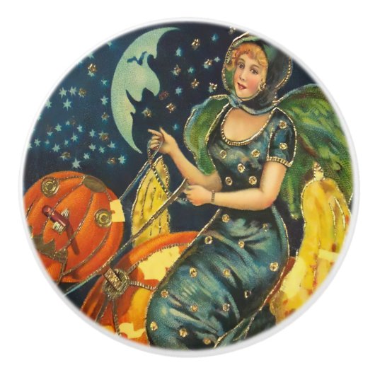  Halloween Witch Poster Keramische Knop (Voorkant)