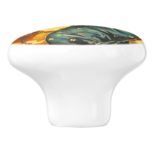  Halloween Witch Poster Keramische Knop (Zijkant)