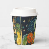 Halloween Witch Poster Papieren Bekers (Links)