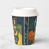 Halloween Witch Poster Papieren Bekers (Rechts)