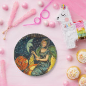 Halloween Witch Poster Papieren Bordje (Feest)