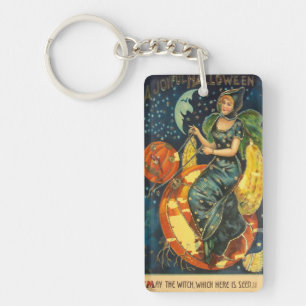 Halloween Witch Poster Sleutelhanger
