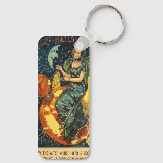 Halloween Witch Poster Sleutelhanger (Achterkant)