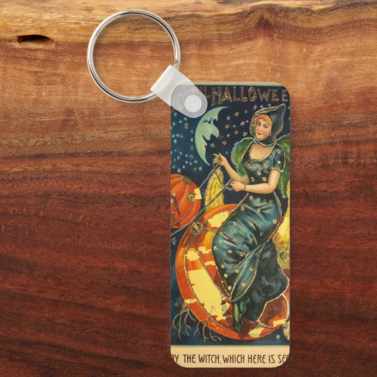 Halloween Witch Poster Sleutelhanger (Voorkant)