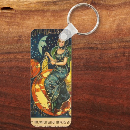Halloween Witch Poster Sleutelhanger (Achterkant)