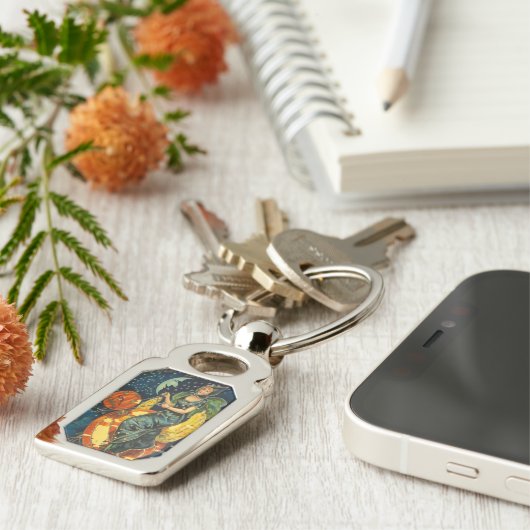 Halloween Witch Poster Sleutelhanger (Zijkant)