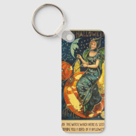 Halloween Witch Poster Sleutelhanger