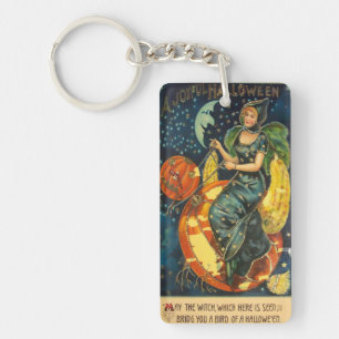 Halloween Witch Poster Sleutelhanger