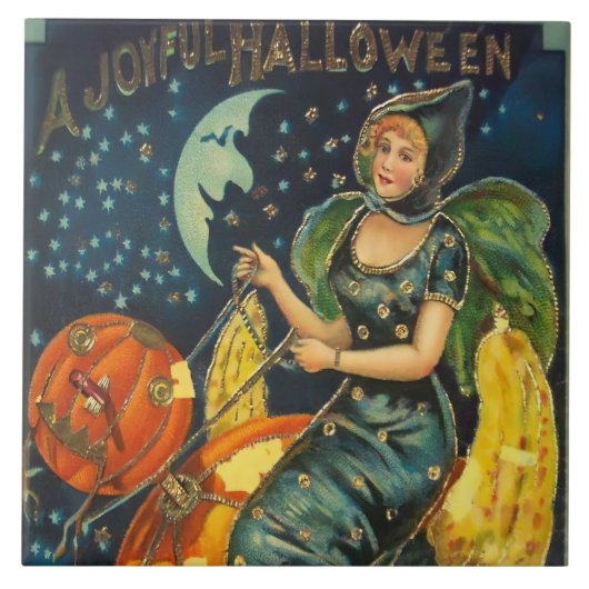  Halloween Witch Poster Tegeltje (Voorkant)
