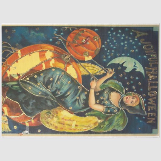 Halloween Witch Poster Tissuepapier (Voorkant)