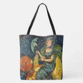 Halloween Witch Poster Tote Bag (Achterkant)