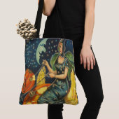 Halloween Witch Poster Tote Bag (Dichtbij)