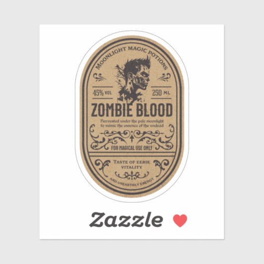 Halloween Witch Potion Apothecary Fles Label (Vel)