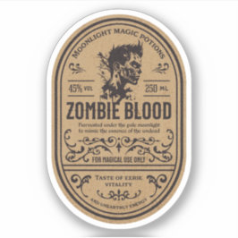 Halloween Witch Potion Apothecary Fles Label