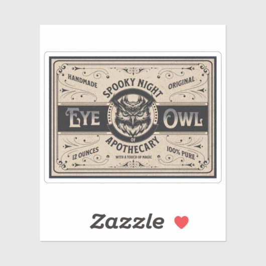Halloween Witch Potion Apothecary Fles Label (Vel)