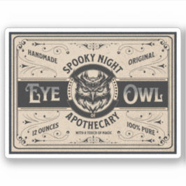 Halloween Witch Potion Apothecary Fles Label