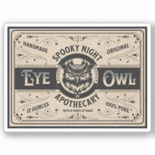 Halloween Witch Potion Apothecary Fles Label