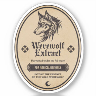 Halloween Witch Potion Apothecary Fles Label