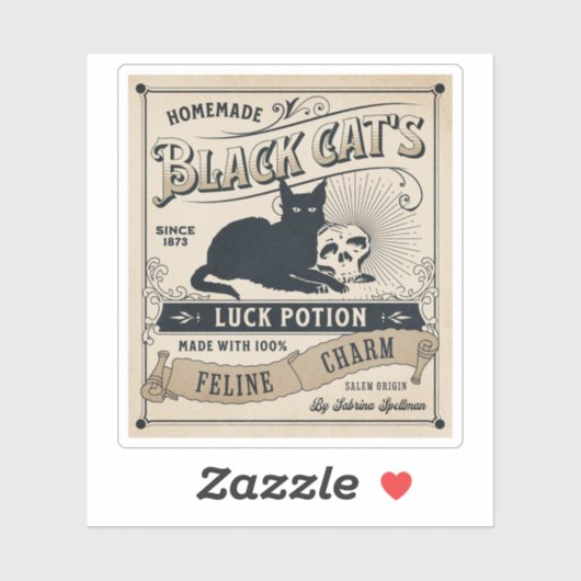 Halloween Witch Potion Apothecary Fles Label (Vel)