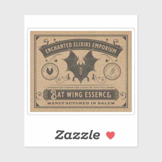 Halloween Witch Potion Apothecary Fles Label (Vel)