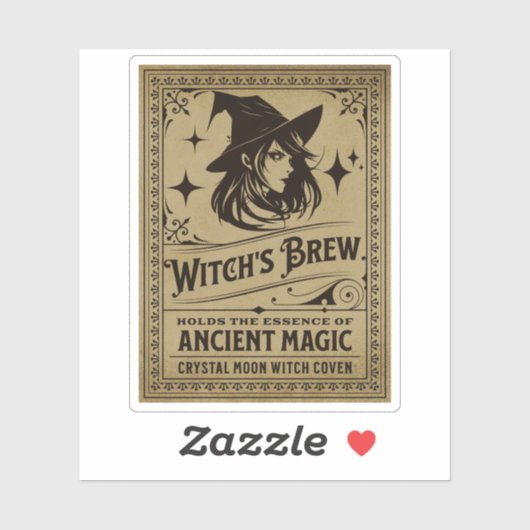 Halloween Witch Potion Apothecary Fles Label (Vel)