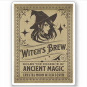 Halloween Witch Potion Apothecary Fles Label (Voorkant)