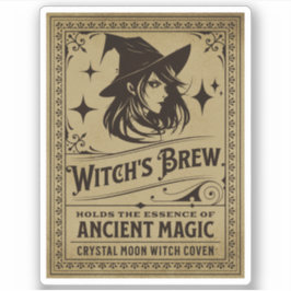 Halloween Witch Potion Apothecary Fles Label